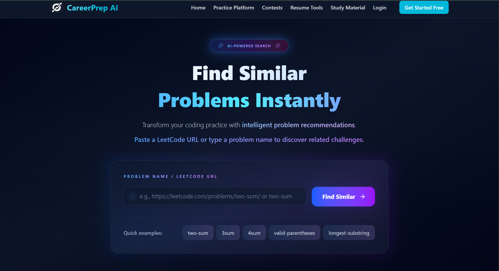 Similar Qs coding question platform